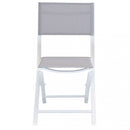 Sedia da Giardino Georgia Pieghevole 58x46x85 h cm in Textilene Bianco