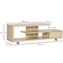 Mobile TV Aperto 135x35x41,7 cm per TV fino a 65" in Truciolato Naturale