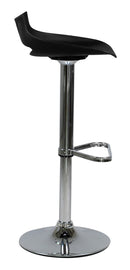 Sgabello con  Alzata a Gas e Seduta Girevole in Polipropilene Vandi Nero