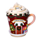 Tazza Natalizia in Resina con Led giallo cm 28x23x31