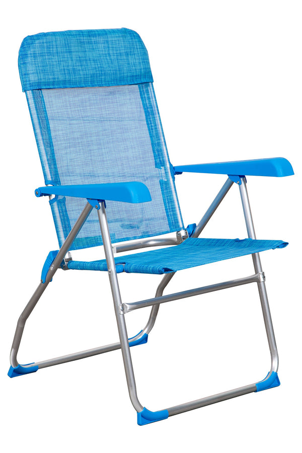 Garten Spiaggina 66x60x104 cm aus Aluminium und blauem Textilene sconto
