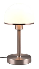 Lampada da Tavolo da Interno Attacco E27 in Metallo Nichel Satinato 