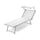Strandliege aus Textilene mit Taddei Riccione T White Sonnenschirm