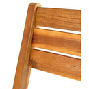 Set Tavolino e 2 Sedie Pieghevoli da Giardino in Legno con Cuscini Genova