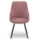 Set 2 sedie Imbottite 51x60x88 cm In Tessuto Suet  Asia Ambra