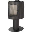 Stufa a Legna 5,5/9KW in Acciaio Flig Sanford Nera