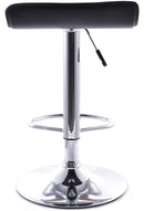 Sgabello con Alzata a Gas e Seduta Girevole in Similpelle Vandi Nero