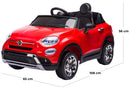 Macchina Elettrica per Bambini 12V con Licenza Fiat 500X Anniversary Rossa