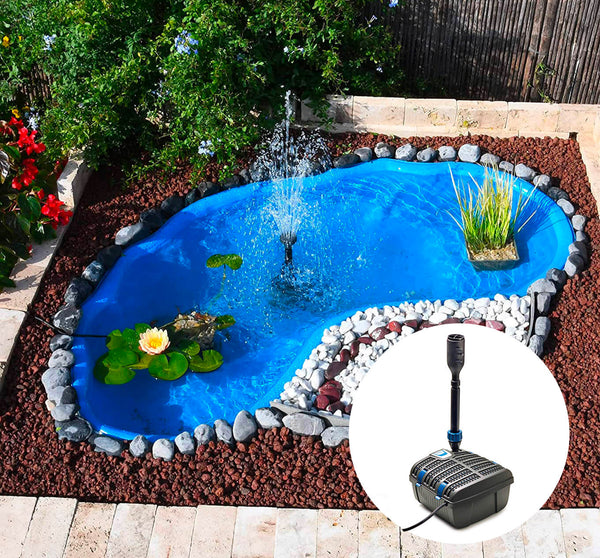 Kit Laghetto Artificiale + Pompa Filtro da Giardino 185x115x36 cm in Polietilene 270 Litri Azzurro prezzo
