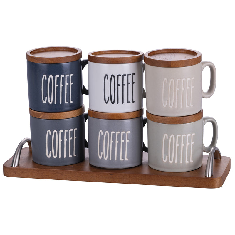 Set 6 Tazzine da Caffè con Stand Ø6x6 cm in Gres VdE Tivoli 1996 Urban Kitchen