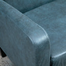 Divano 2 Posti 122x72x74 cm in Tessuto Grigio-Azzurro