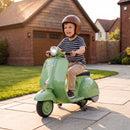 Moto Elettrica per Bambini 3+ Anni Licenza Piaggio Vespa 7,2 V 81x37x63 cm con Rotelle Rimovibili 3-5 km/h Max 30 kg in PP Verde      