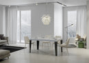  Tavolo Allungabile 200-460x90x77 cm Flame Premium Bianco Frassino Telaio Antracite