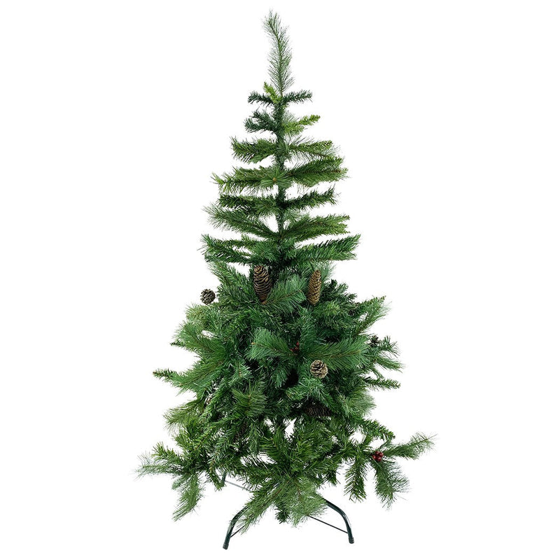 Albero di Natale 150H cm 504 Rami Pieghevoli in PVC Abete Artificiale