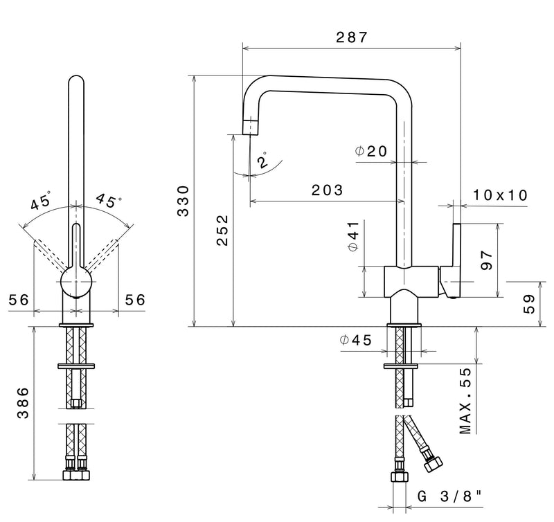 Rubinetto Cucina Miscelatore Monocomando Apell AP500CR Cromato