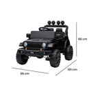 Macchina Elettrica per Bambini 101x59x65 cm Licenza Jeep Rubicon Small Nero