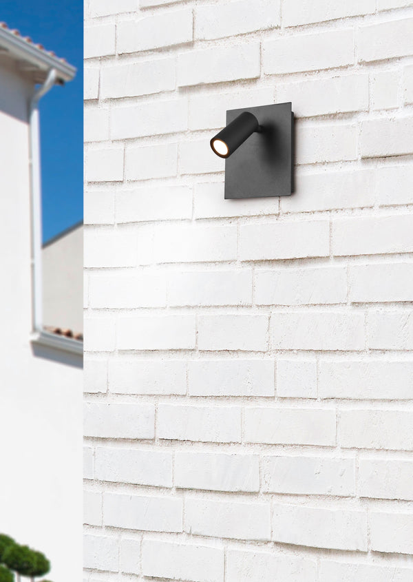 acquista Anthrazitfarbene LED-Außenwandleuchte aus Aluminium