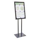 Espositore a Leggio con Piantana 51,4x79 cm in Alluminio Porta Menù Nera