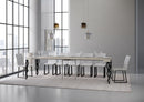 Consolle Allungabile 90-300x40x77 cm Karamay Cashmere Telaio Antracite 