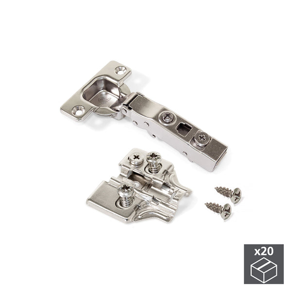 prezzo Topfscharnier 35 mm Gerader Hals Soft Closing 100° Euro-Sockel 20 Stück Emuca