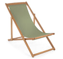 Set 4 Sedie Sdraio Reclinabile Pieghevole 60x106x88 cm in Legno Relax Noemi Muschio