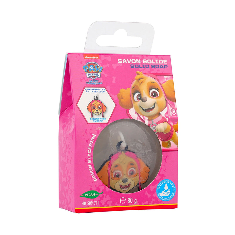 Set 12 Saponette per Bambini 80 gr con Sorpresa Portachiavi Interno Paw Patrol