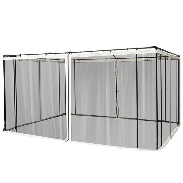 Universelles Ersatz-Moskitonetz für Pavillonzelte 335 x 207 cm mit schwarz/beigen Scharnieren prezzo