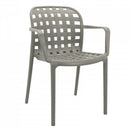 Sedia da Giardino Sharon 58x57,5x82,5 h cm in Polipropilene Tortora