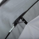 Tenda da Campeggio 4 Persone 325x183x130 cm con Vestibolo e Finestre Grigia