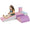 Set 5 Blocchi Costruzioni Morbide per Bambini 1-3 Anni in Finta Pelle e Schiuma Multicolore Rosa
