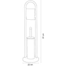 Porta rotolo Porta scopino bagno 22x81 cm Grigio