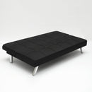 Divano Letto 175x83x74 cm in Tessuto Nero