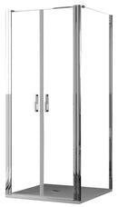 Box Doccia Angolare 2 Ante Saloon in Cristallo Trasparente 6mm H195 Bonussi Marty Varie Misure