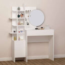 Mobile da Bagno con Specchio 105x35x151 cm in MDF Mup Bianco Rovere