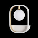 Lampada da parete Modern in Metallo Avola Bianco con Oro