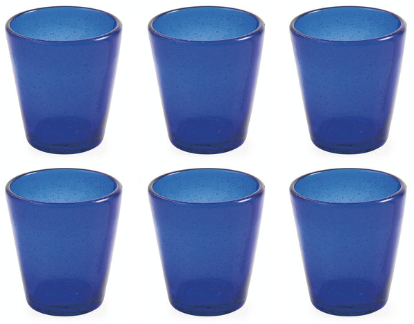 Set 6 Gläser Ø9x10 cm aus mundgeblasenem Glas Villa d'Este Home Tivoli Cancun Blue prezzo