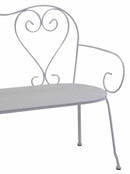 Panchina 2 Posti da Giardino 106x52x43/88 cm in Metallo Old Bianca