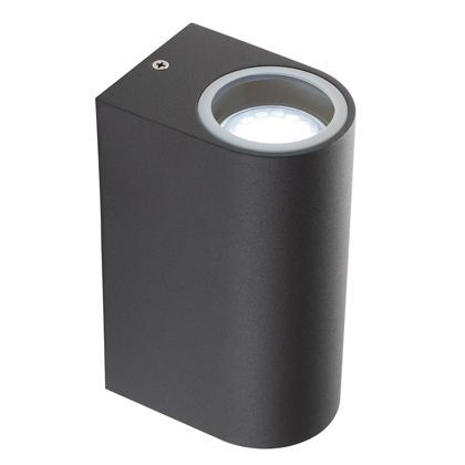 Außenwandleuchte 2 Gu10-Leuchten aus grauem Sovil-Aluminium acquista