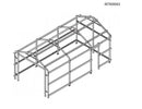 Casetta Box da Giardino in Lamiera di Acciaio 360x760x307 cm Beige