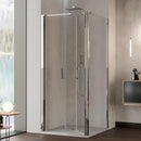 Box Doccia Angolare 2 Ante Saloon in Cristallo Trasparente 6mm H195 Bonussi Marty Varie Misure