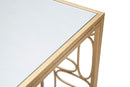 Tavolo da Caffé Bubbles 90x60x45 cm in Ferro e Specchio Oro e Argento