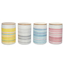 Set 4 Barattoli Ø10,5x16,5 cm 870 ml in Ceramica VdE Tivoli 1996 Masseria