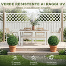 Topiarie Sfere di Pianta Artificiale di Bosso Ø42 cm con 682 Foglie Resistente UV Verde      
