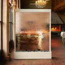 Cascata a Finestra Verticale 150x36xH200 cm in Acciao e Vetro Bianca