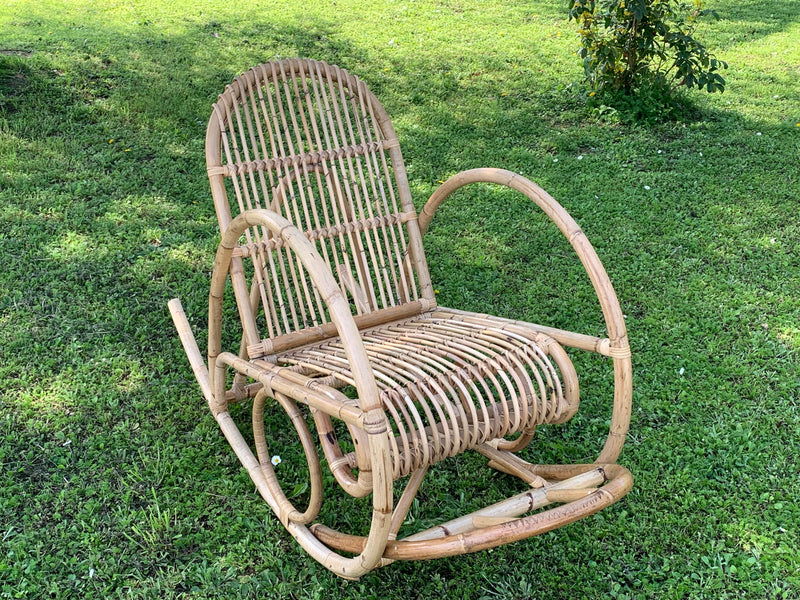 Sedia a Dondolo in Canna Mandola Morel