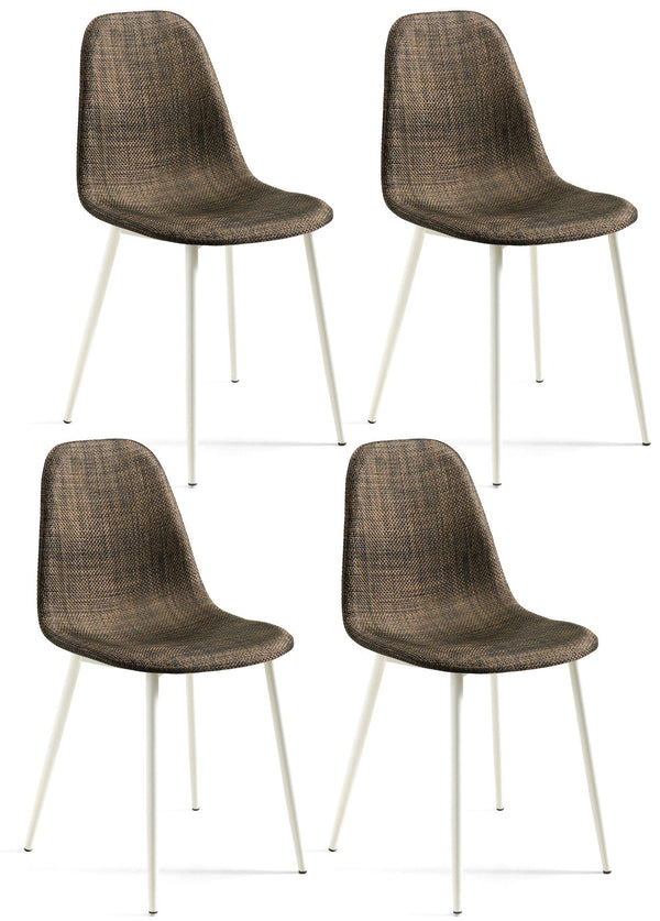 Set 4 Sedie 43x38xH86,5 cm in Similrattan Martina Marrone acquista