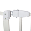 Cancelletto di Sicurezza per Cani Montaggio a Pressione Chiusura Automatica 76,2A cm Bianco 