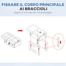 Poltrona Letto Reclinabile su 3 Livelli con Cuscino Extra 69x82x85 cm Blu  