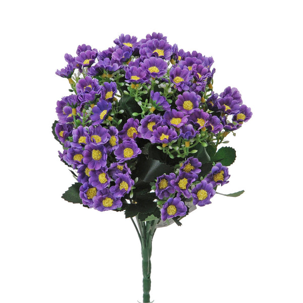 prezzo Set 4 künstliche Cineraria-Sträuße, bestehend aus 34 künstlichen Blumen, Höhe 34 cm, lila
