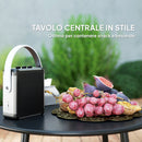 Salotto da Giardino con Divano Angolare Modulabile e Tavolino da Caffè in Rattan Grigio   